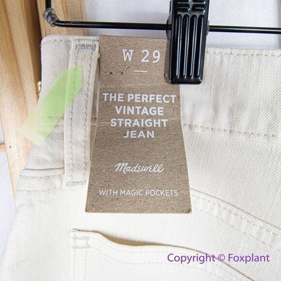 NEW Madewell The Perfect Vintage Straight Jean in Vintage Canvas‎ Wash, 29.NG254 - Picture 14 of 16